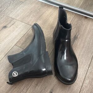black MK ankle boots